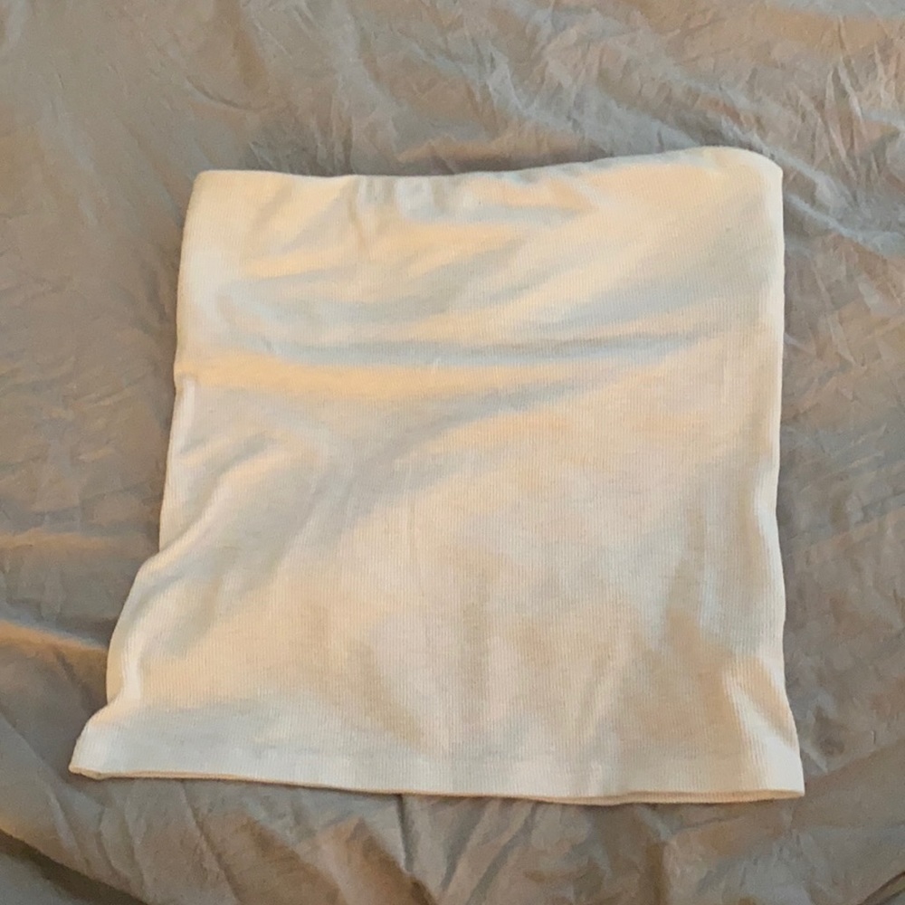 White tube top with built in bra liner
